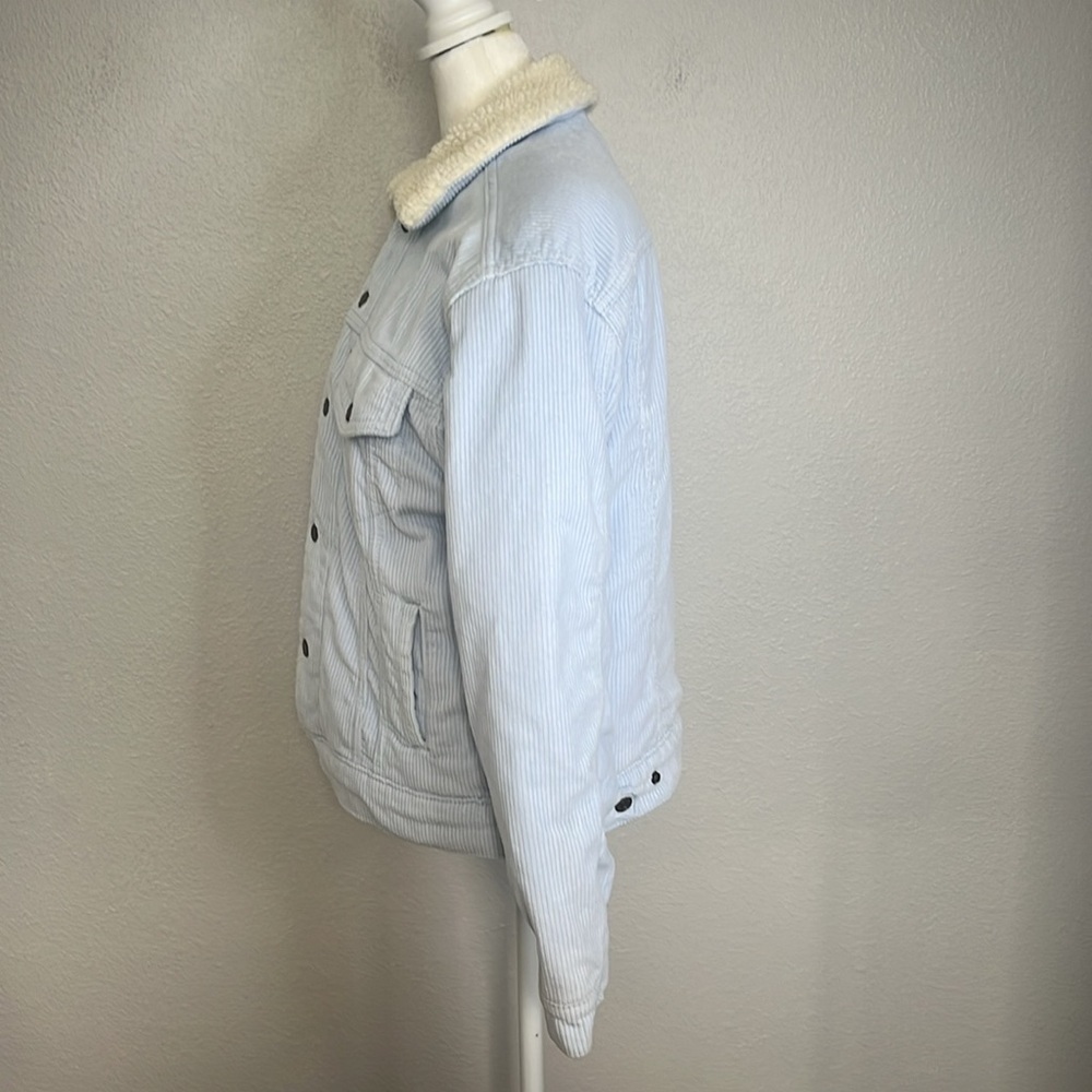 Levi’s Corduroy Faux Fur Jacket Blue Size Small - Picture 4 of 10